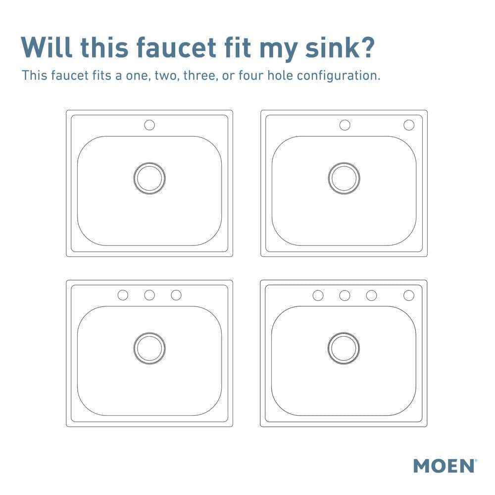 MOEN Essie Single-Handle Pre-Rinse Spring Pulldown Sprayer Kitchen Faucet with Power Clean in Matte Black MOEN Essie Single-Handle Pre-Rinse Spring Pulldown Sprayer Kitchen Faucet with Power Clean in Matte Black - Image 5