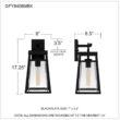 Quoizel Godfrey 1-Light Matte Black Outdoor Wall Lantern Sconce Quoizel Godfrey 1-Light Matte Black Outdoor Wall Lantern Sconce