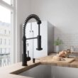 VIGO Edison Single Handle Pull-Down Sprayer Kitchen Faucet Set with Soap Dispenser in Matte Black VIGO Edison Single Handle Pull-Down Sprayer Kitchen Faucet Set with Soap Dispenser in Matte Black