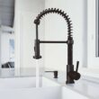 VIGO Edison Single Handle Pull-Down Sprayer Kitchen Faucet Set with Soap Dispenser in Matte Black VIGO Edison Single Handle Pull-Down Sprayer Kitchen Faucet Set with Soap Dispenser in Matte Black