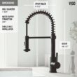VIGO Edison Single Handle Pull-Down Sprayer Kitchen Faucet Set with Soap Dispenser in Matte Black VIGO Edison Single Handle Pull-Down Sprayer Kitchen Faucet Set with Soap Dispenser in Matte Black