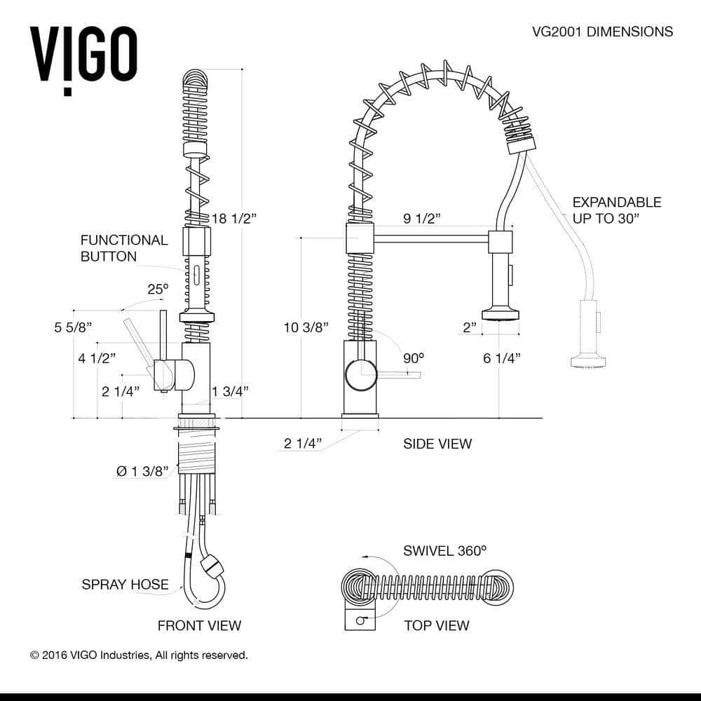 VIGO Edison Single Handle Pull-Down Sprayer Kitchen Faucet Set with Soap Dispenser in Matte Black VIGO Edison Single Handle Pull-Down Sprayer Kitchen Faucet Set with Soap Dispenser in Matte Black - Image 12