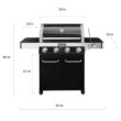 Monument Grills 42538B 4-Burner Propane Gas Grill in Black with ClearView Lid, LED Controls, Side Burner and USB Light Monument Grills 42538B 4-Burner Propane Gas Grill in Black with ClearView Lid, LED Controls, Side Burner and USB Light
