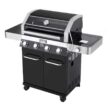 Monument Grills 42538B 4-Burner Propane Gas Grill in Black with ClearView Lid, LED Controls, Side Burner and USB Light Monument Grills 42538B 4-Burner Propane Gas Grill in Black with ClearView Lid, LED Controls, Side Burner and USB Light
