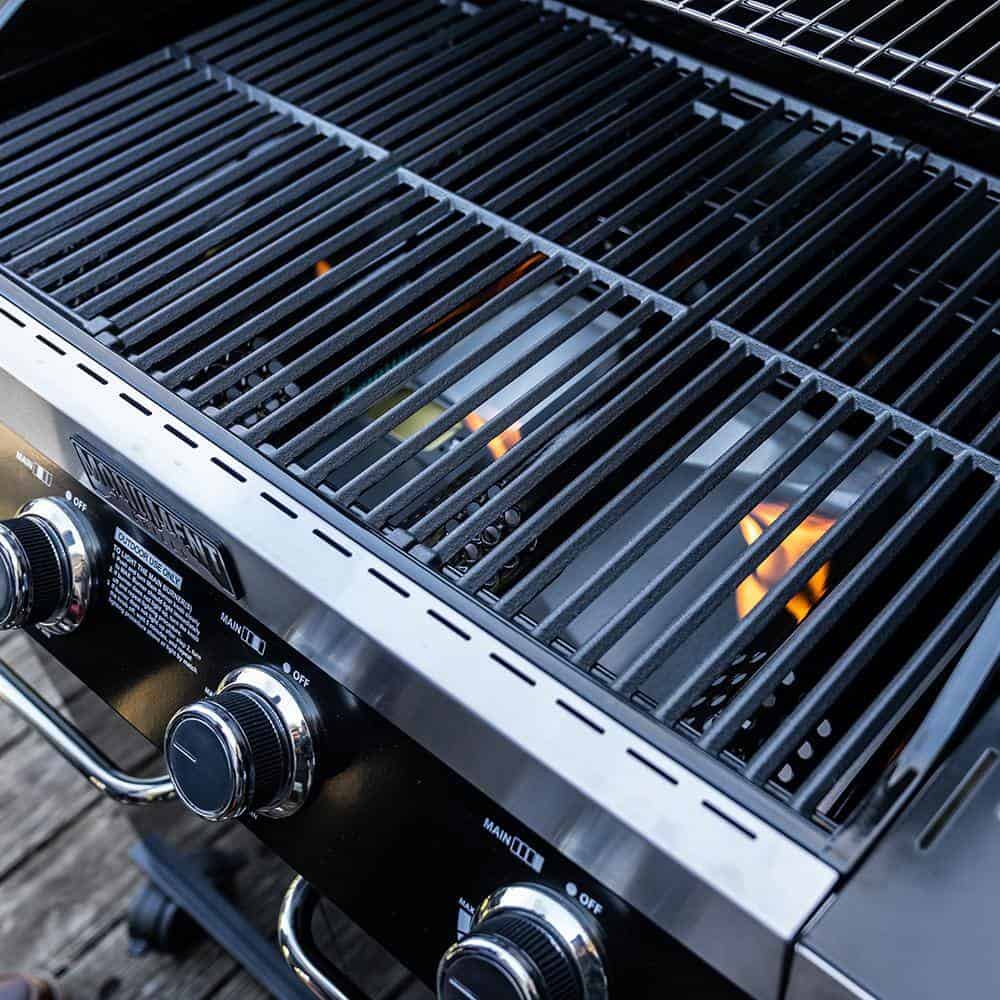 Monument Grills 42538B 4-Burner Propane Gas Grill in Black with ClearView Lid, LED Controls, Side Burner and USB Light Monument Grills 42538B 4-Burner Propane Gas Grill in Black with ClearView Lid, LED Controls, Side Burner and USB Light - Image 5