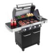 Monument Grills 42538B 4-Burner Propane Gas Grill in Black with ClearView Lid, LED Controls, Side Burner and USB Light Monument Grills 42538B 4-Burner Propane Gas Grill in Black with ClearView Lid, LED Controls, Side Burner and USB Light
