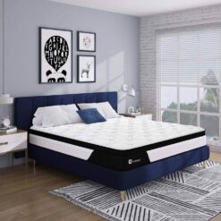 Avenco  10 in. Medium Firm Hybrid Pillow Top Mattresses, Strong Edge Support, King Mattress