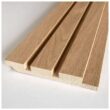 Timeline 00982 Timeline Wood 7/8 in. x 6 in. x 72 in. 12 sq. ft. Fluted Unfinished Oak Square Slat Wood Wall Panels (4-Pack)