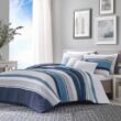Nautica Westport 5-Piece Navy Blue Cotton Striped King Comforter Bonus Set