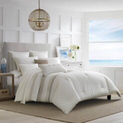 Nautica  Saybrook 3-Piece Beige Striped Cotton King Comforter Set