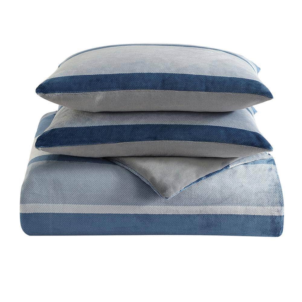 Nautica Linden 3-Piece Navy Blue Microfiber King Comforter Set Nautica Linden 3-Piece Navy Blue Microfiber King Comforter Set - Image 5