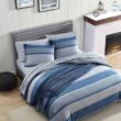 Nautica Linden 3-Piece Navy Blue Microfiber King Comforter Set Nautica Linden 3-Piece Navy Blue Microfiber King Comforter Set