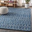 JONATHAN Y Ourika Navy/Light Gray 9 ft. x 12 ft. Moroccan Geometric Textured Weave Indoor/Outdoor Area Rug