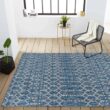 JONATHAN Y Ourika Navy/Light Gray 9 ft. x 12 ft. Moroccan Geometric Textured Weave Indoor/Outdoor Area Rug