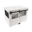 New Age Pet EHDBC15-04L Homestead ECOFLEX Antique White Sliding Barn Door Dog Crate Large New Age Pet EHDBC15-04L Homestead ECOFLEX Antique White Sliding Barn Door Dog Crate Large