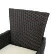 Noble House Ava Brown 3-Piece Aluminum and Plastic Square Outdoor Bistro Set with Beige Cushions
