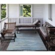 Couristan Monte Carlo Coastal Breeze Ocean-Champagne 8 ft. 6 in. x 13 ft. Indoor/Outdoor Area Rug