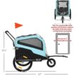 PawHut D00-168V00LB 2-in-1 Dog Bike Trailer Pet Stroller Carrier for Large Dogs, Pet Bicycle Cart Wagon Cargo for Travel, Blue