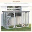 PawHut D32-002GY 71 in. L Grey Wooden Outdoor Cat House with Asphalt Roof, Multi-Level Platforms, and Large Enter Door PawHut D32-002GY 71 in. L Grey Wooden Outdoor Cat House with Asphalt Roof, Multi-Level Platforms, and Large Enter Door