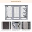 PawHut D32-002GY 71 in. L Grey Wooden Outdoor Cat House with Asphalt Roof, Multi-Level Platforms, and Large Enter Door PawHut D32-002GY 71 in. L Grey Wooden Outdoor Cat House with Asphalt Roof, Multi-Level Platforms, and Large Enter Door