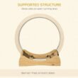 PawHut D30-517V01 Natural Wood Color Small/Medium Cat Wooden Cat Exercise Wheel Treadmill Cat Tree