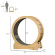 PawHut D30-517V01 Natural Wood Color Small/Medium Cat Wooden Cat Exercise Wheel Treadmill Cat Tree
