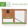 PawHut D3-0002 Large Natural Wood and Green 0.04 -Acre In-Ground Poultry Cage with Outdoor Run and Nesting Box