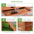 PawHut D3-0002 Large Natural Wood and Green 0.04 -Acre In-Ground Poultry Cage with Outdoor Run and Nesting Box