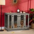PawHut D02-087V80 Furniture Style Dog Crate with Removable Panel, End Table with Two Rooms Design - Large PawHut D02-087V80 Furniture Style Dog Crate with Removable Panel, End Table with Two Rooms Design - Large