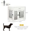 PawHut D02-133V00WT Dog Crate Furniture with Soft Water-Resistant Cushion, Dog Crate End Table with Drawer, White PawHut D02-133V00WT Dog Crate Furniture with Soft Water-Resistant Cushion, Dog Crate End Table with Drawer, White