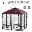 PawHut D02-092 0.0005-Acre Black Steel In-Ground Dog Fence Dog Kennel House with Canopy and 2-Bowls PawHut D02-092 0.0005-Acre Black Steel In-Ground Dog Fence Dog Kennel House with Canopy and 2-Bowls