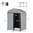PawHut D02-155V00GY 4 ft. x 4 ft. Dog Kennel Outdoor with Outside Enclosure Cloth, Dog Run for Small & Medium Dogs, Chickens, Ducks PawHut D02-155V00GY 4 ft. x 4 ft. Dog Kennel Outdoor with Outside Enclosure Cloth, Dog Run for Small & Medium Dogs, Chickens, Ducks