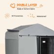 PawHut D02-155V00GY 4 ft. x 4 ft. Dog Kennel Outdoor with Outside Enclosure Cloth, Dog Run for Small & Medium Dogs, Chickens, Ducks PawHut D02-155V00GY 4 ft. x 4 ft. Dog Kennel Outdoor with Outside Enclosure Cloth, Dog Run for Small & Medium Dogs, Chickens, Ducks
