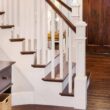 EVERMARK 4093X-055-HD00L Stair Parts 4093 55 in. x 6-1/4 in. Primed White Flat Panel Hollow Core Box Newel Post