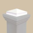 EVERMARK 4093X-055-HD00L Stair Parts 4093 55 in. x 6-1/4 in. Primed White Flat Panel Hollow Core Box Newel Post