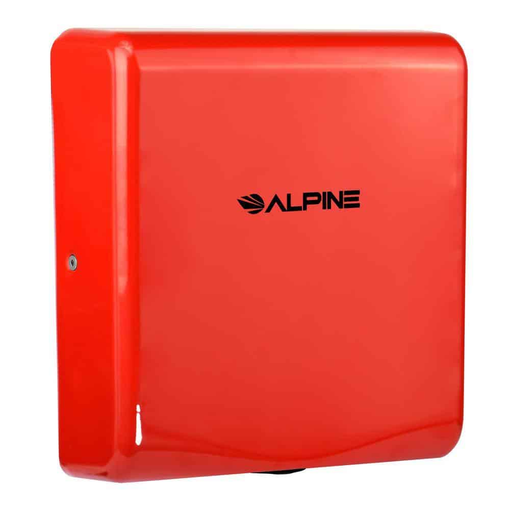 Alpine Industries 405-10-RED Willow Commercial Red High Speed Automatic Electric Hand Dryer Alpine Industries 405-10-RED Willow Commercial Red High Speed Automatic Electric Hand Dryer