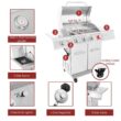 Royal Gourmet GA4402S 4-Burner Propane Gas Grill in Stainless Steel with Sear Burner and Side Burner