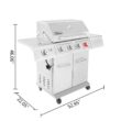 Royal Gourmet GA4402S 4-Burner Propane Gas Grill in Stainless Steel with Sear Burner and Side Burner