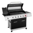 Royal Gourmet GA6402H 6-Burner BBQ Liquid Propane Gas Grill with Sear Burner and Side Burner, 74,000 BTU, Cabinet Style Grill in Black