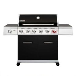 Royal Gourmet GA6402H 6-Burner BBQ Liquid Propane Gas Grill with Sear Burner and Side Burner, 74,000 BTU, Cabinet Style Grill in Black