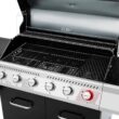 Royal Gourmet GA6402H 6-Burner BBQ Liquid Propane Gas Grill with Sear Burner and Side Burner, 74,000 BTU, Cabinet Style Grill in Black