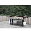 Royal Gourmet GB8000C 8-Burner Event Propane Gas Grill in Black with 2 Folding Side Tables with Cover