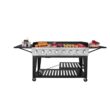 Royal Gourmet GB8000C 8-Burner Event Propane Gas Grill in Black with 2 Folding Side Tables with Cover