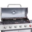 Royal Gourmet SG6002S 6-Burner BBQ Stainless Steel Gas Grill with Sear and Side Burners, Liquid Propane Cabinet Style Gas Grill, 71,000 BTU