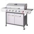 Royal Gourmet SG6002S 6-Burner BBQ Stainless Steel Gas Grill with Sear and Side Burners, Liquid Propane Cabinet Style Gas Grill, 71,000 BTU
