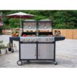 Royal Gourmet ZH3002SN 3-Burner Propane Gas and Charcoal Combo Grill in Black