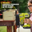 RYOBI P321KN ONE+ 18V 18-Gauge Cordless AirStrike Brad Nailer with 1.5 Ah Battery and Charger
