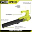 RYOBI P21110 ONE+ 18V 90 MPH 250 CFM Cordless Battery Leaf Blower with 4.0 Ah Battery and Charger