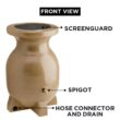 Koolatron RBSS-55 Koolscapes Stone-Look Rain Barrel 55 Gal. (210L) Beige, Eco-Friendly Gardening, Water Conservation