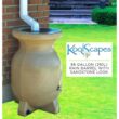 Koolatron RBSS-55 Koolscapes Stone-Look Rain Barrel 55 Gal. (210L) Beige, Eco-Friendly Gardening, Water Conservation